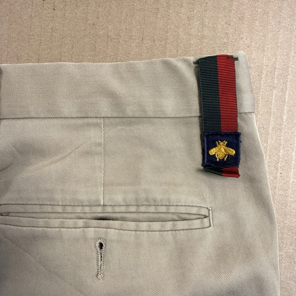 Gucci Men's Khaki Cotton Stretch Formal Pant Size 50R (34-35) 451107‎ Z43682840